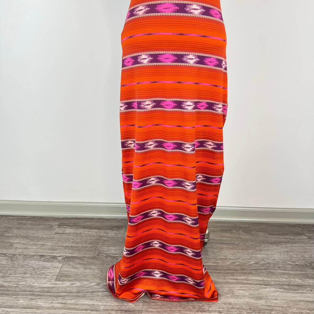 Wrangler Red Orange Western Aztec Sleeveless Scoop Neck Maxi Dress (Sz XS) - Picture 12 of 14